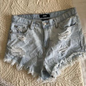 Distressed Denim shorts